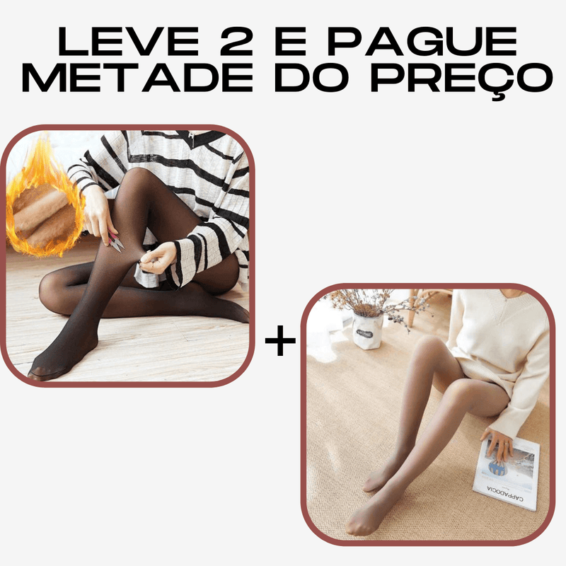 Meia Calça térmica forrada com lã - COMPRE 1 LEVE 2